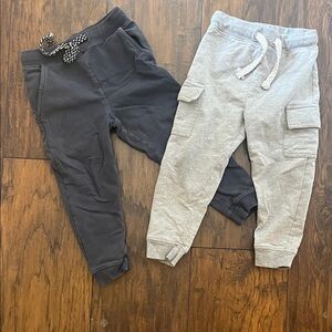 Set of 2 Tommy Bahama Toddler Cotton Jogger Pants - Gray and Navy